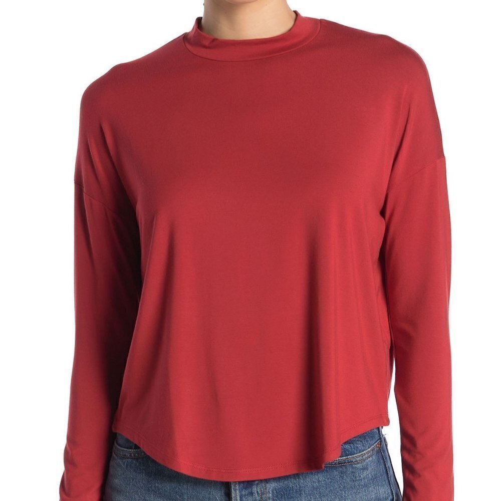 MADEWELL "Tatiana" Mock Neck BNWT Orange Top New